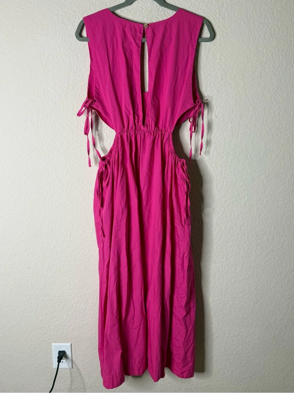 Free People Fabiana Midi Dress in Pink Size Large
